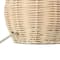 Hello Honey® 20" Natural Boho Woven Rattan Table Lamp with Black Linen Shade